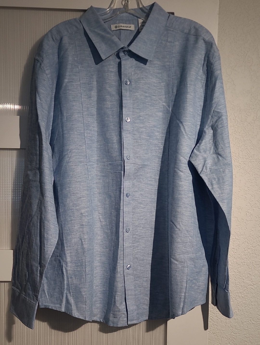 Cubavera Men’s Sky Blue Button-Down Shirt